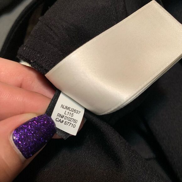 Kate Spade Jackie Dress Pants Bow Cuff Gold Stud Black Cropped Capri Size 00 - Picture 4 of 6